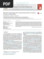 Alternative Mixed Integer Linear Programming Models of A Maritime Inventory Routing Problem