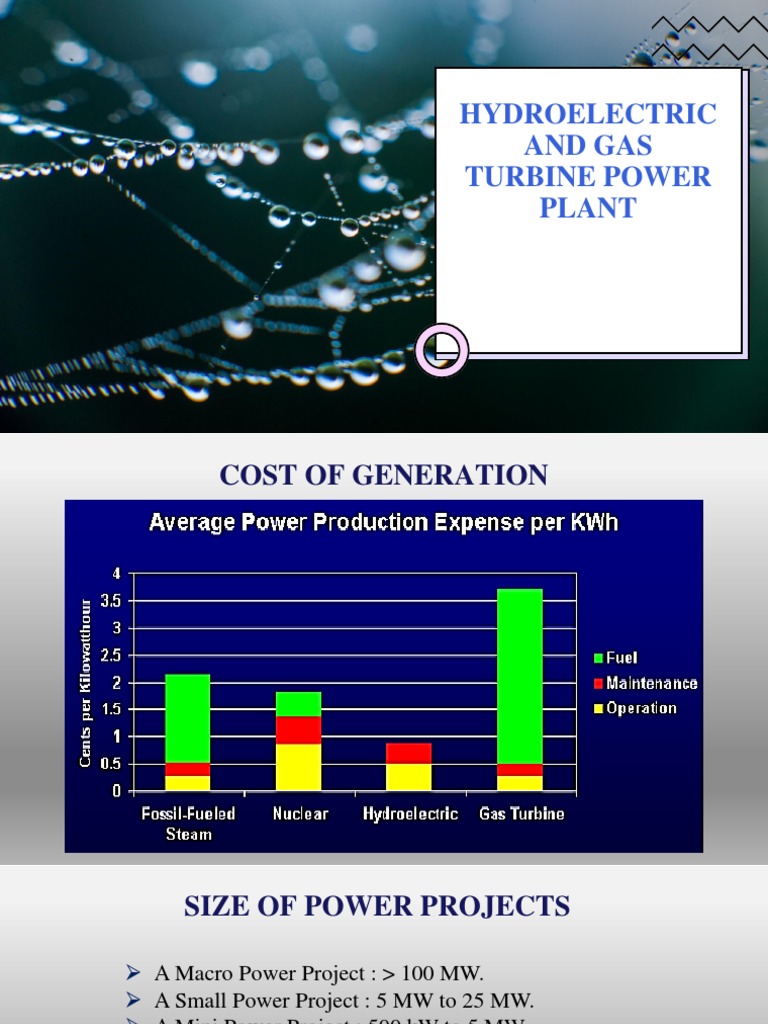 Hydroelectric and Gas Turbine Plant | PDF