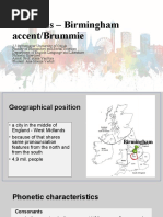 Understanding the Brummie Accent | PDF | Foreign Language Studies