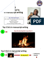 Do and Dont About Manuscript Writing