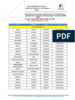 Affichage - Candidats - Retenus Concours Écrit ICP Promotion 2022 2025