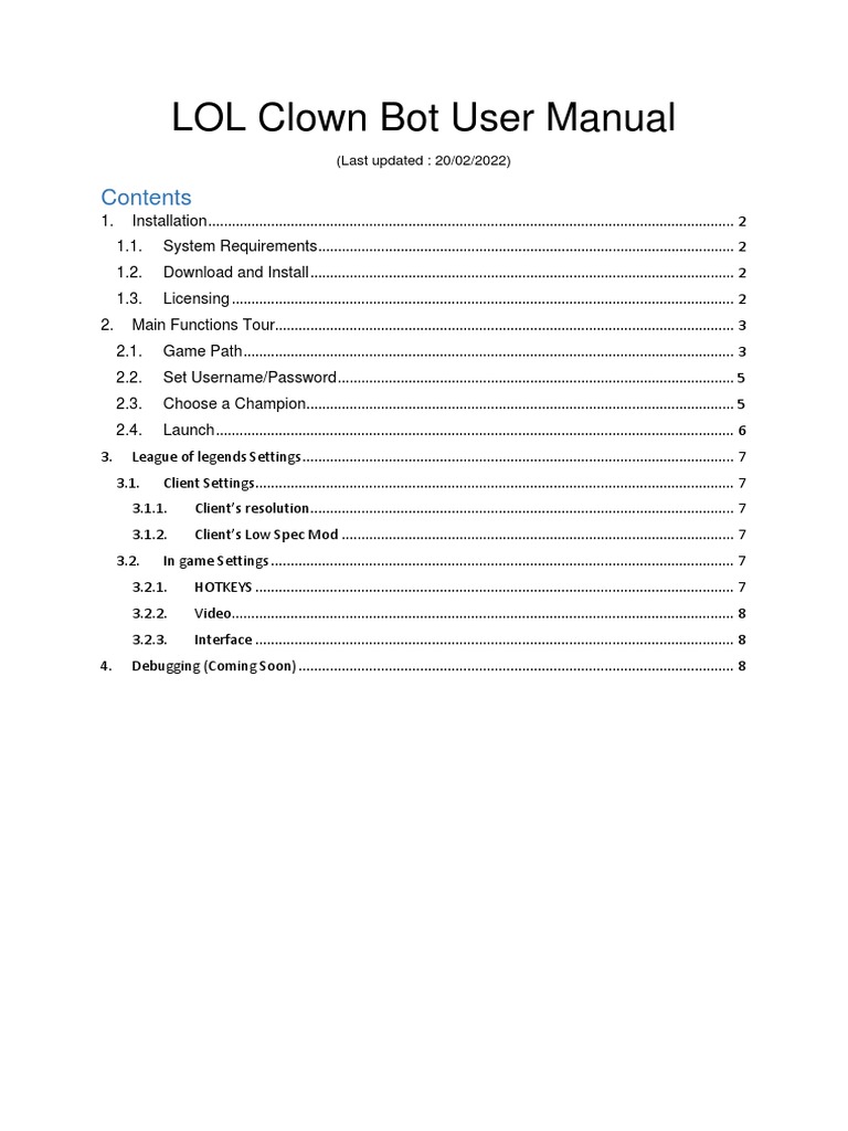 How To Set Up Lol Clown Bot Pdf Microsoft Windows Windows 7