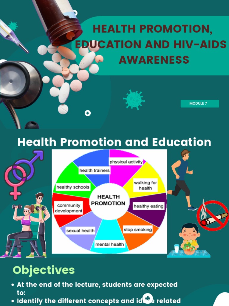 Health Promotion, Education and HIVAIDS AWARENESS PDF Sexually Transmitted Infection