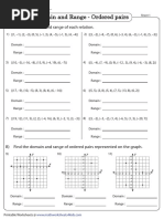 Domain and Range Activity Sheets