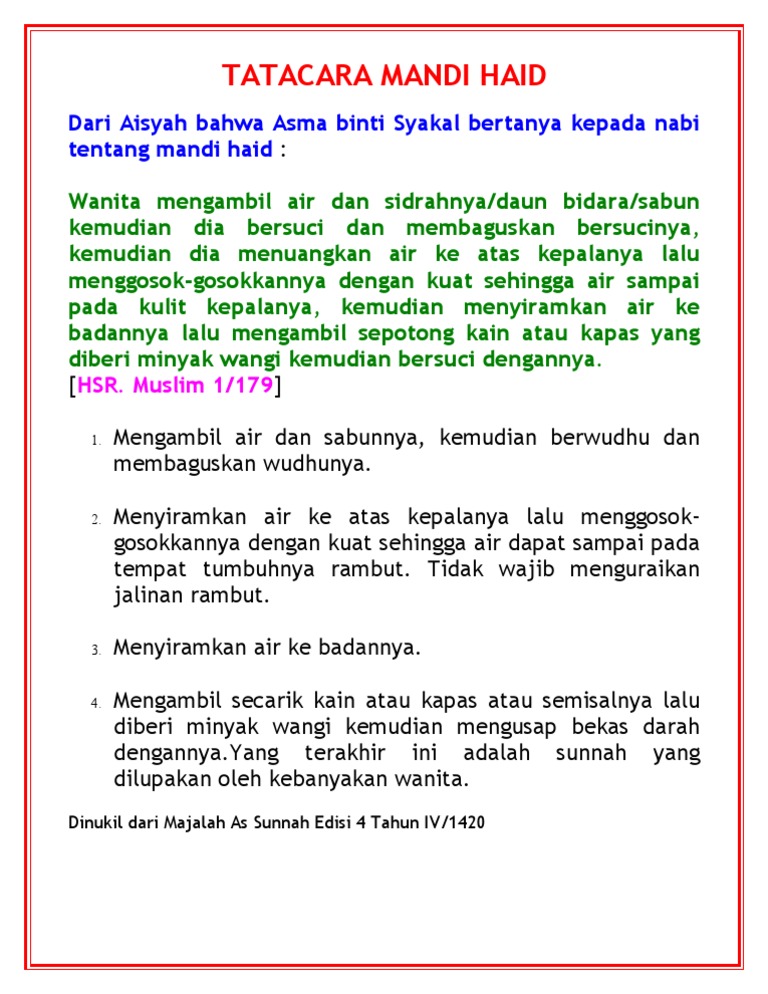 Tata Cara Mandi Haid Pdf