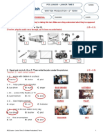 Written Production - Junior Time 5 - 2º Bim - EF1.2022 - GABARITO CONFIDENCIAL