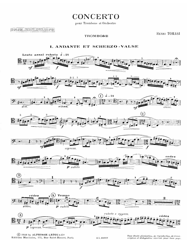 Tomasi Trombone Concerto PDF