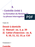 Grammaire 1 - UNITE 2A (11 Oct. 2022)