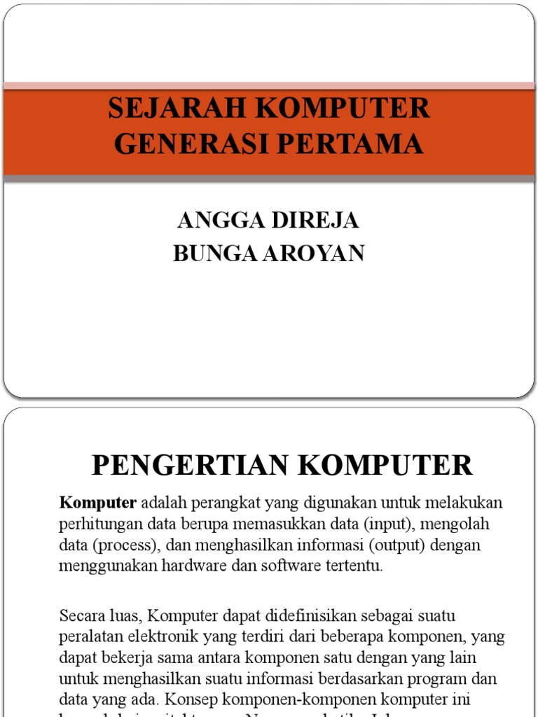 Sejarah Komputer Generasi 1 PDF