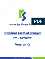 Standard Tariff of Charges1