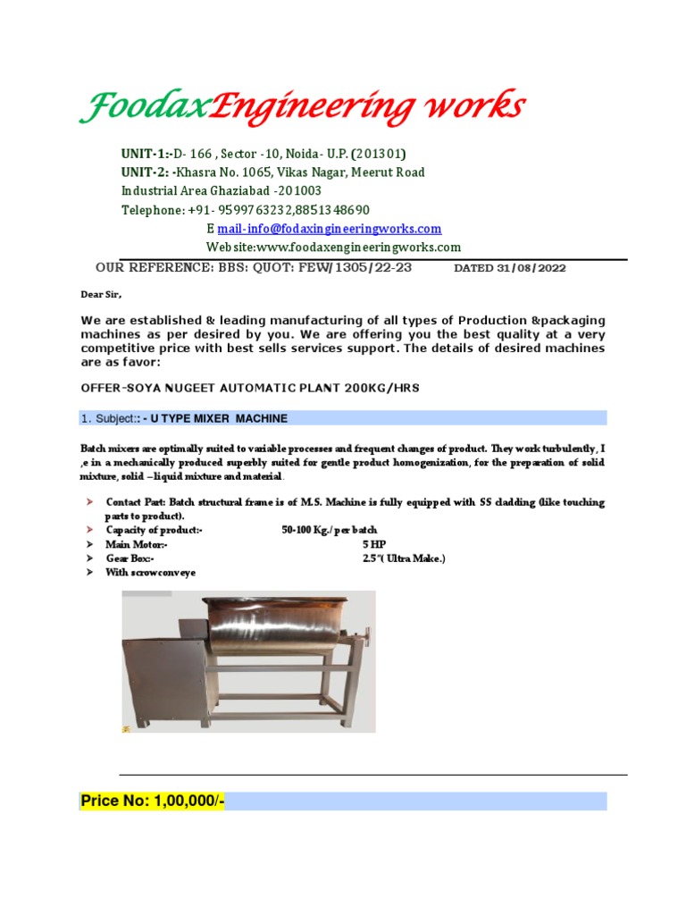 1305 SOYA BADI AUTOMATIC 200kg PDF Manufactured Goods Electricity