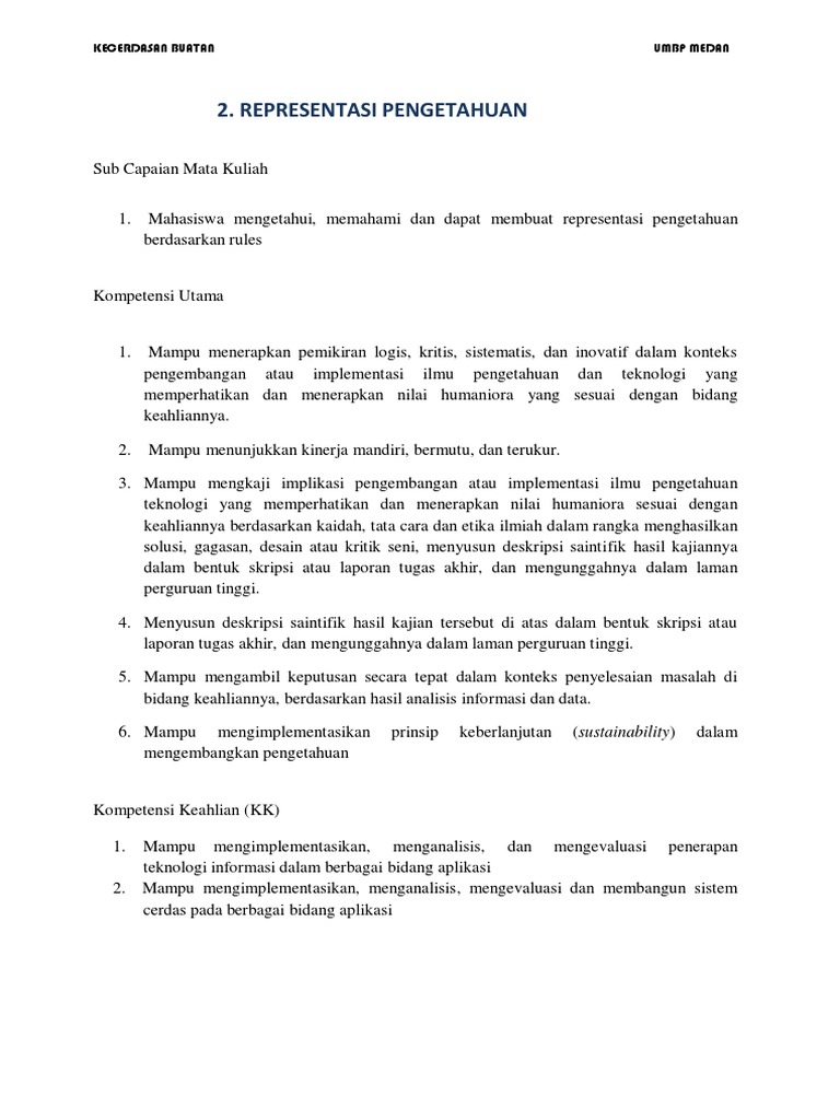 Representasi Pengetahuan dalam AI | PDF | Seni