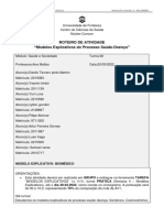 Modelos Explicativos Trabalho 1 Av1 - Saúde e Sociedade