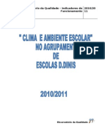 Relatórios Final - Ambiente e Clima Escolar no Agrupamento 2010-2011