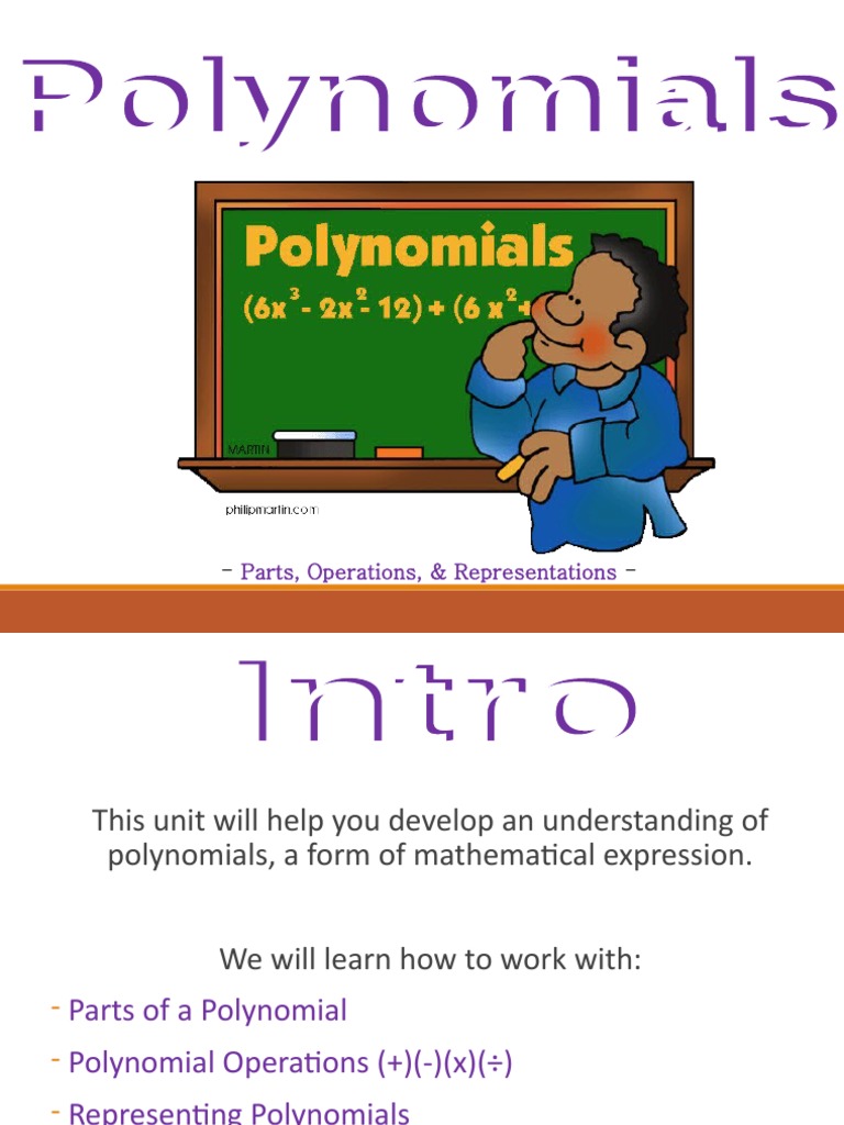Understanding Polynomial Parts & Operations | PDF | Polynomial ...