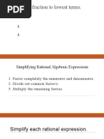 MM1A2d Simplify Rational Expr Row Game | PDF | Algebra | Factorization