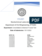 CVL321 Geotechnical Lab CU Triaxial Test Results