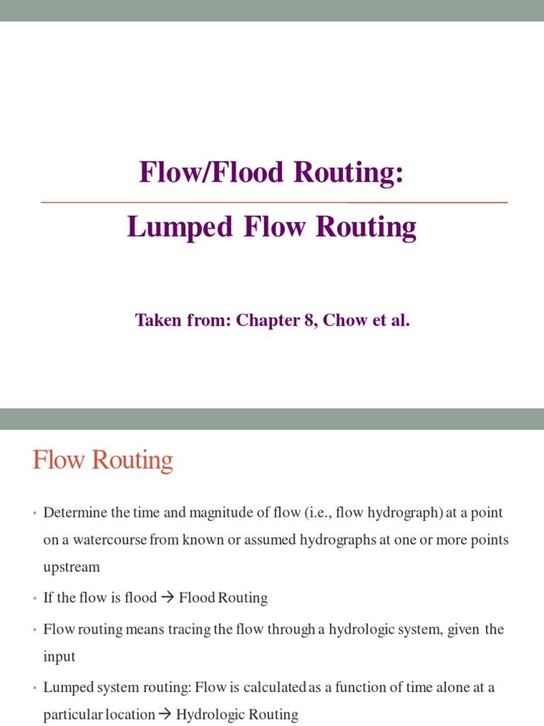 Lumped Flow Routing | PDF | Environmental Engineering | Chemical ...