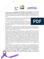 Manifiesto UP Por El DÍa Internacional de La Eliminación de La Violencia Contra La Mujer 2022