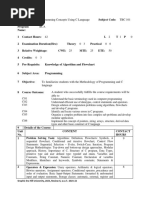 TBC 101 Programming Concepts Using C Language