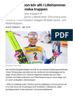 Frida Karlsson Kör Allt I Lillehammer - Här Är Svenska Truppen - SVT Sport