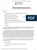 RELATORIO PRATICA BIOLOGIA CELULAR - Relatório de Pesquisa - Danielli L. Aguiar