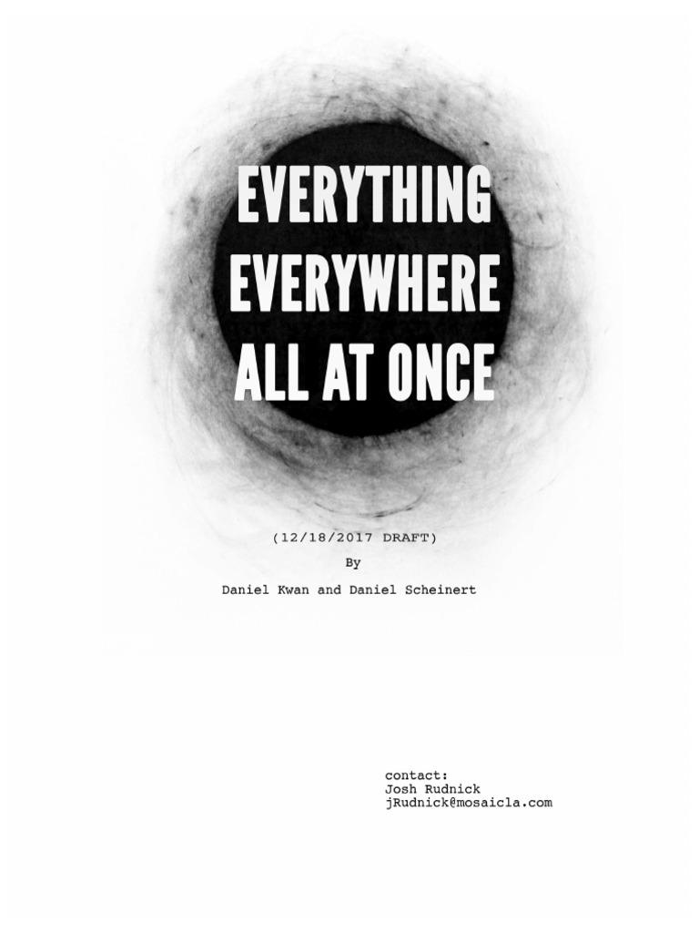 EVERYTHING EVERYWHERE ALL AT ONCE by Daniel Kwan and Daniel