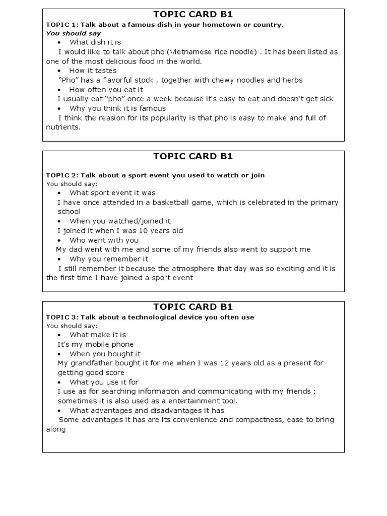 Speaking B1 Pdf Room Bedroom