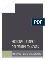 Section 9 Ordinary Differential Equations