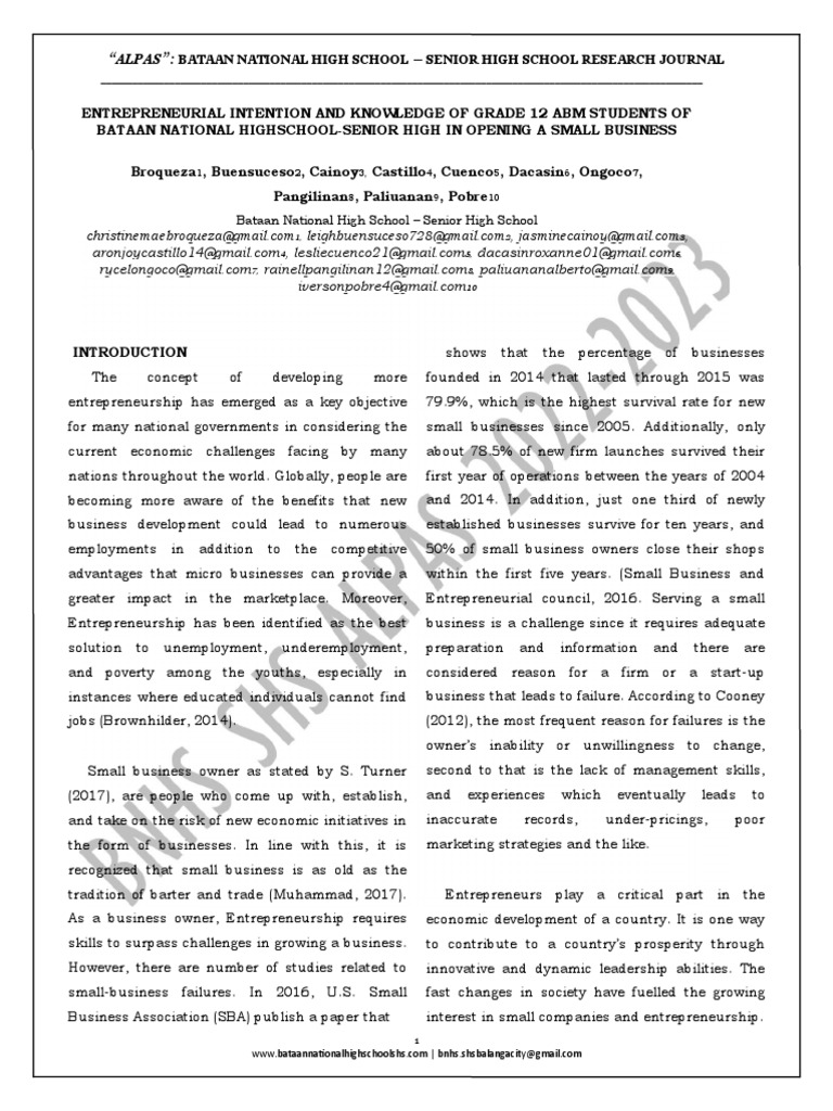 Research Pdf Entrepreneurship Economies