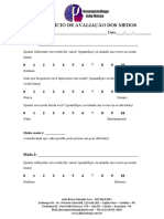 Exercício de Avaliação Dos Medos