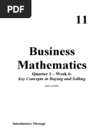 Business Mathematics (Module 4)