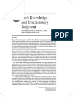 2008 Cox, Hill - Tacit Knowledge and Discretionary Judgment