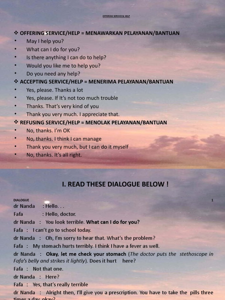 English Dialogue Practice | PDF