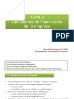 Tema 3 Las Fuentes de Financiación de La Empresa