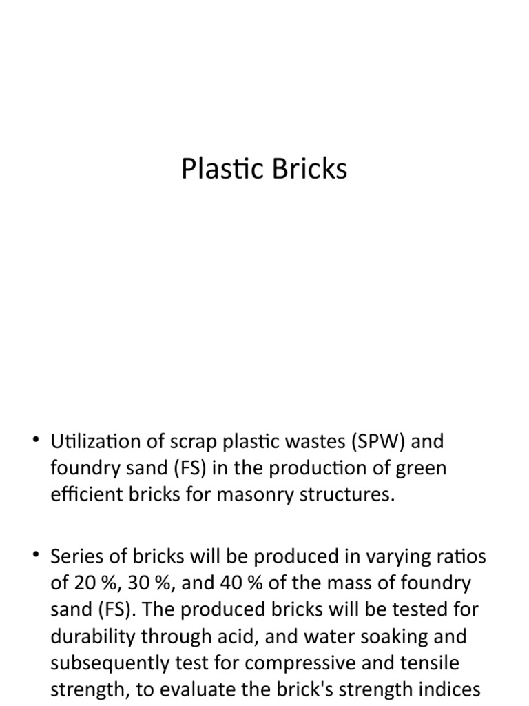Plastic Bricks PDF