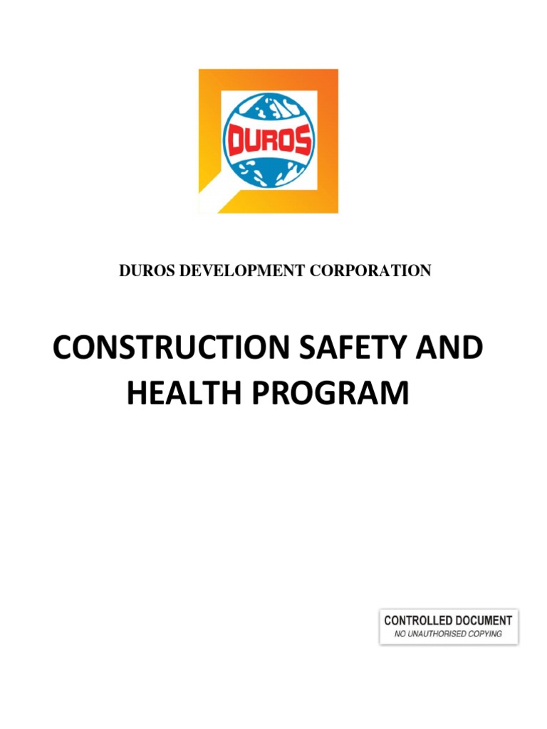 Duros Development Safety Program | PDF | Occupational Safety And Health ...