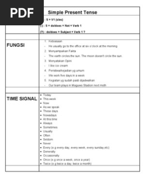 Tabel Tenses