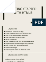 Lesson Getting Started With HTML
