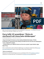 Ferry Inför VC-premiären: "Elvira Är Storfavorit Att Vinna Hela Världscupen" - SVT Sport