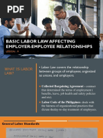 Basic Labor Law Affecting Employer Employee Relationships