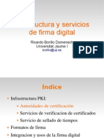 Infrastructura y servicios de firma digital