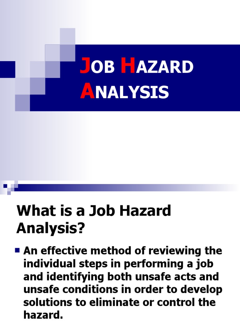 Job Hazards Analysis (CST) PDF Occupational Safety And Health Hazards