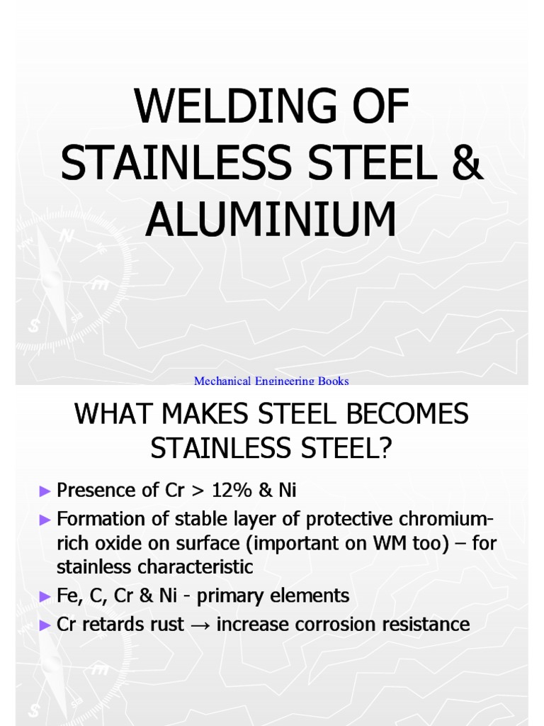 Welding of Stainless Steel Aluminium 1 PDF Stainless Steel