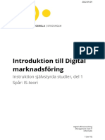 Instruktion Självstyrda Studier DM-SS1 Introduktion Till Digital Marknadsföring