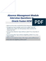 Fusion HCM Interview Questions (Absence Management Module) - IMP