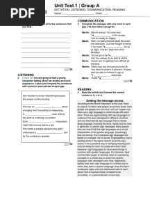 HighNote4 Unit Skills Test Unit01 GroupA