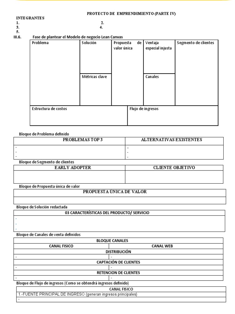 Proyecto de Emprendimiento Parte 4 | PDF | Marketing | Negocios económicos