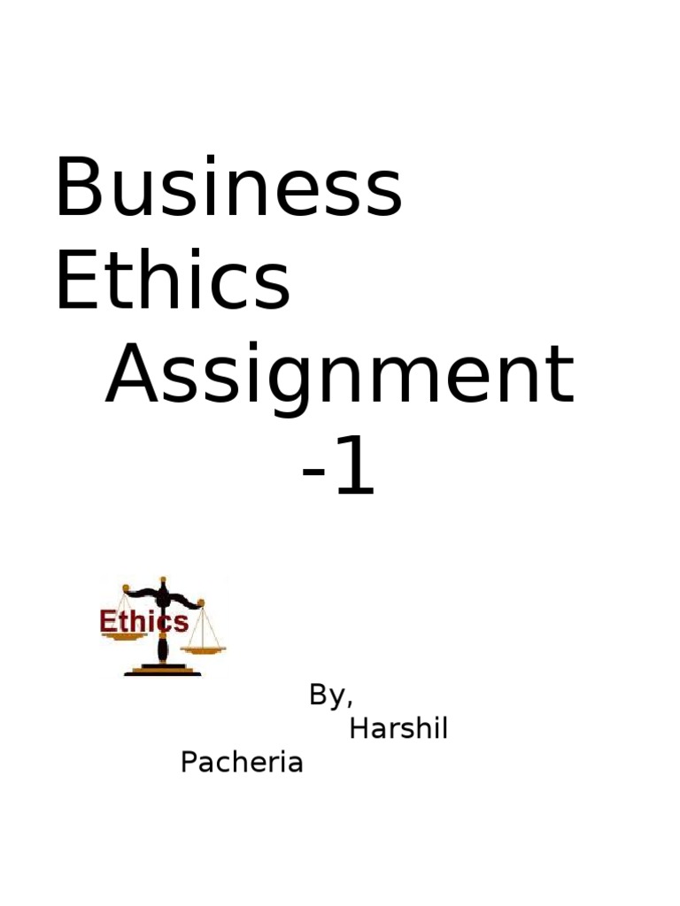 business ethics assignment