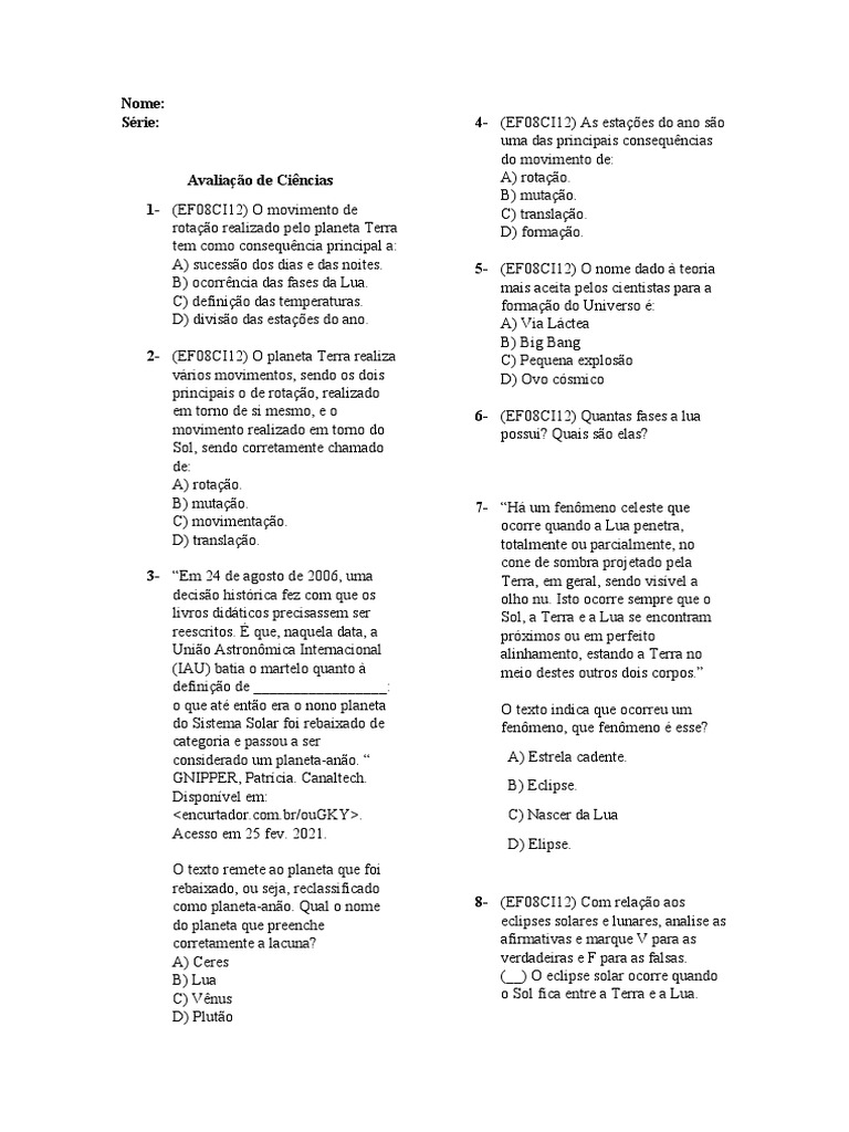 Movimentos e Eclipses da Lua | PDF | Eclipse | Lua